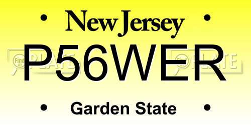 P56WER New Jersey License Plate