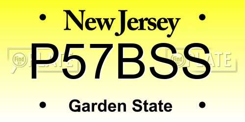 P57BSS New Jersey License Plate