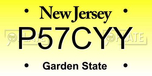 P57CYY New Jersey License Plate