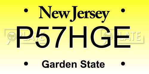 P57HGE New Jersey License Plate