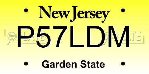 P57LDM New Jersey License Plate