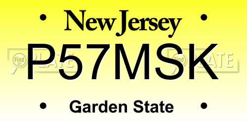 P57MSK New Jersey License Plate