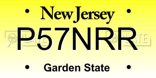 P57NRR New Jersey License Plate