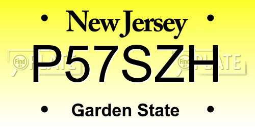 P57SZH New Jersey License Plate