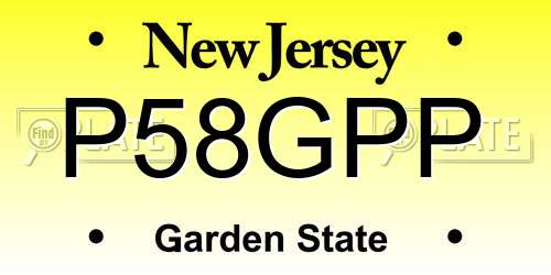 P58GPP New Jersey License Plate