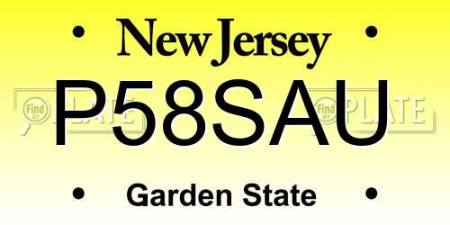 P58SAU New Jersey License Plate