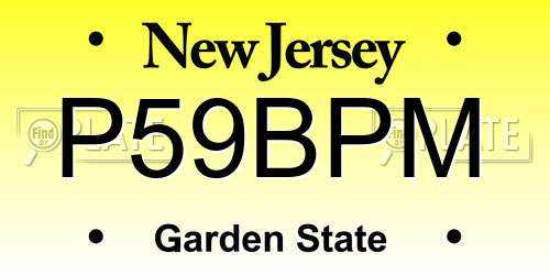 P59BPM New Jersey License Plate