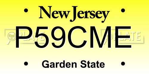 P59CME New Jersey License Plate