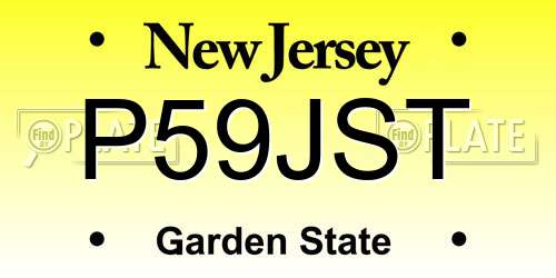 P59JST New Jersey License Plate