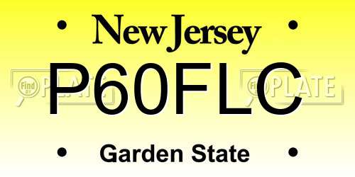 P60FLC New Jersey License Plate