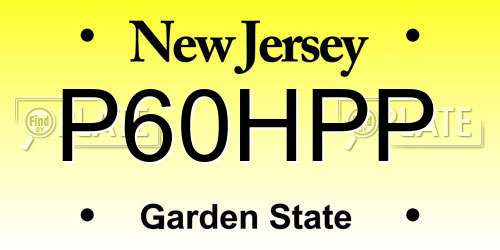 P60HPP New Jersey License Plate