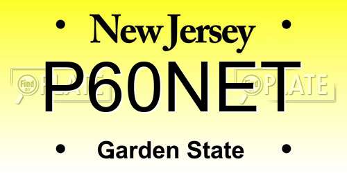 P60NET New Jersey License Plate