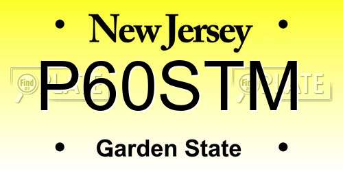 P60STM New Jersey License Plate