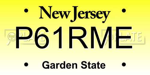P61RME New Jersey License Plate