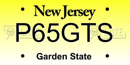 P65GTS New Jersey License Plate