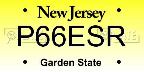 P66ESR New Jersey License Plate