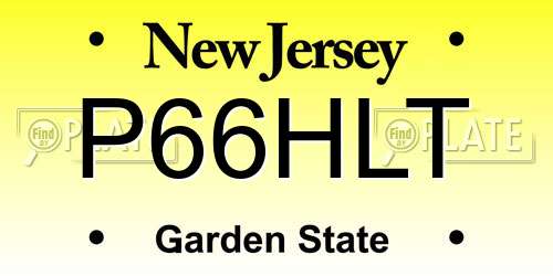P66HLT New Jersey License Plate