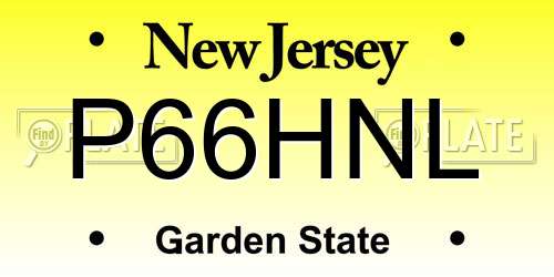 P66HNL New Jersey License Plate