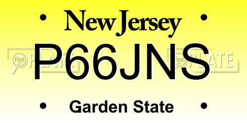 P66JNS New Jersey License Plate