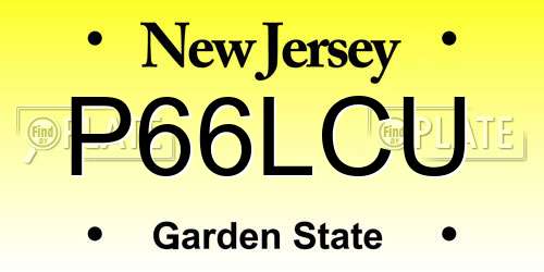 P66LCU New Jersey License Plate