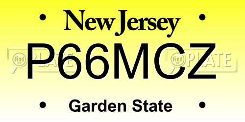 P66MCZ New Jersey License Plate