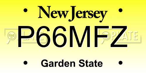 P66MFZ New Jersey License Plate
