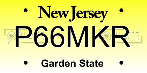 P66MKR New Jersey License Plate