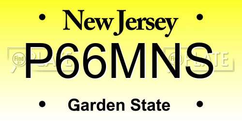 P66MNS New Jersey License Plate