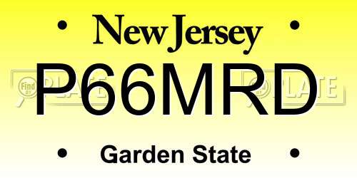 P66MRD New Jersey License Plate