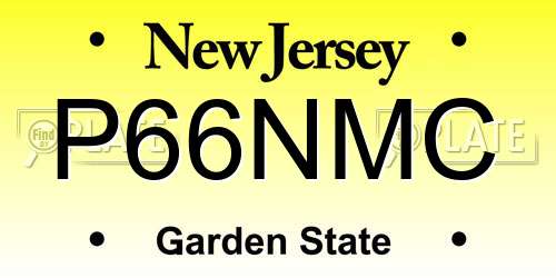 P66NMC New Jersey License Plate