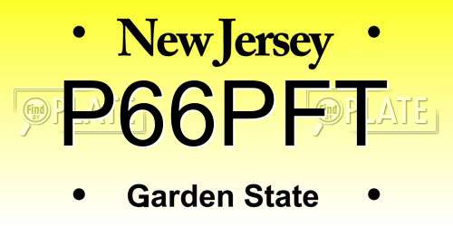 P66PFT New Jersey License Plate