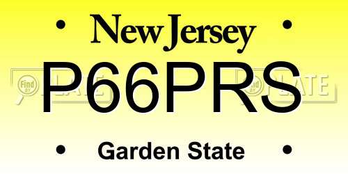 P66PRS New Jersey License Plate