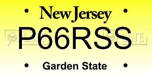 P66RSS New Jersey License Plate