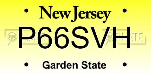 P66SVH New Jersey License Plate