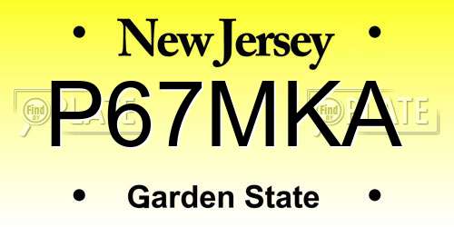 P67MKA New Jersey License Plate