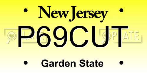 P69CUT New Jersey License Plate