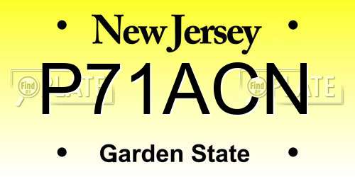 P71ACN New Jersey License Plate