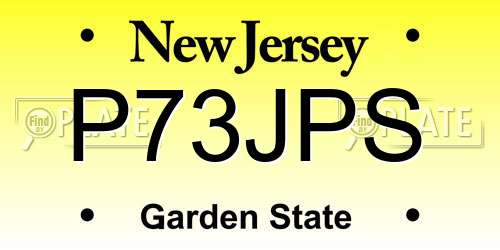 P73JPS New Jersey License Plate