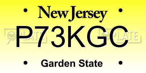 P73KGC New Jersey License Plate