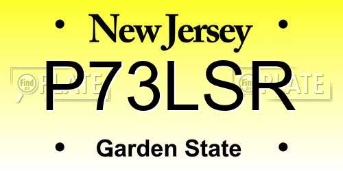 P73LSR New Jersey License Plate