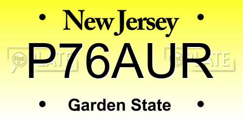 P76AUR New Jersey License Plate