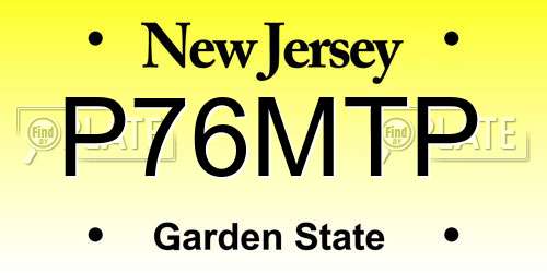 P76MTP New Jersey License Plate