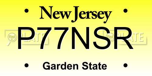 P77NSR New Jersey License Plate