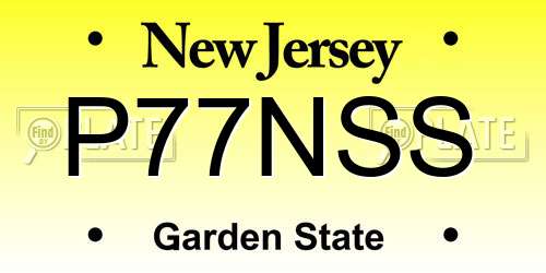 P77NSS New Jersey License Plate