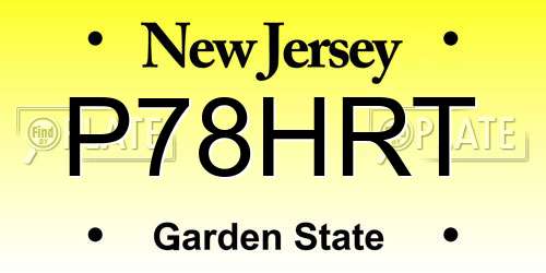 P78HRT New Jersey License Plate