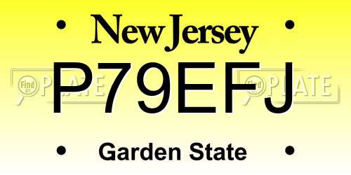 P79EFJ New Jersey License Plate