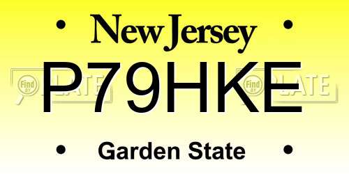 P79HKE New Jersey License Plate