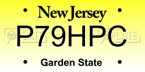 P79HPC New Jersey License Plate