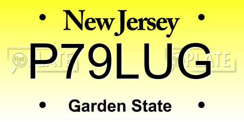 P79LUG New Jersey License Plate