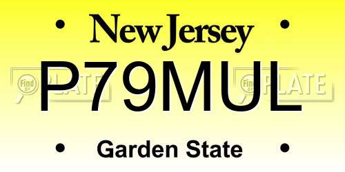 P79MUL New Jersey License Plate